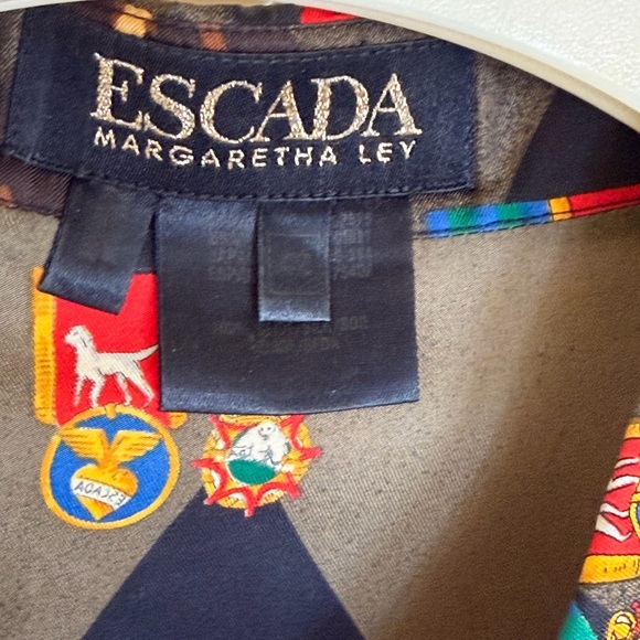 Vintage Escada 90’s Shirt with Leopard Argyle Print - Picture 12 of 14